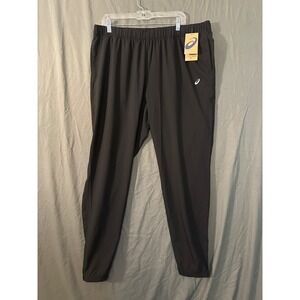Asics Sport Run Pant Mens 2XL Black Performance Joggers 2012D262 NWT